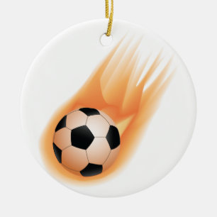 Ornement En Céramique le football, le feu de ballon de football