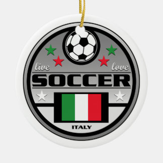 Ornement En Céramique Le football vivant Italie d'amour