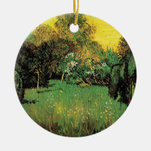 Ornement En Céramique Le jardin du poète par Vincent van Gogh, paix vert