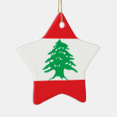Ornement En Céramique Le Liban - drapeau libanais (Droite)