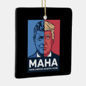 Ornement En Céramique Le MAHA rassure l'Amérique Trump 2024 (Droite)