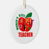 Ornement En Céramique Le meilleur professeur Apple du monde (Droite)