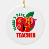 Ornement En Céramique Le meilleur professeur Apple du monde (Dos)