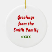 Ornement En Céramique Le paradis de Noël des pingouins (Dos)