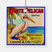 Ornement En Céramique Le Pélican blanc (Dos)