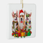 Ornement En Céramique Le Père Noël de Corgi (Droite)