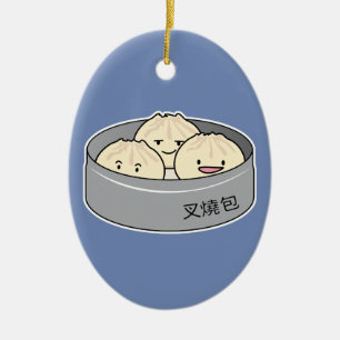 Ornement En Céramique Le petit déjeuner chinois de dim sum de petit pai