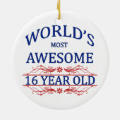 Ornement En Céramique Le plus génial des 16 ans du monde (Dos)
