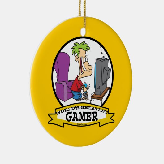 ORNEMENT EN CÉRAMIQUE LE PLUS GRAND DESSIN DE GAMER II (Droite)