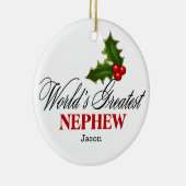 Ornement En Céramique Le plus grand neveu du monde (Droite)