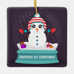 Ornement En Céramique Le Premier Chrétien de Snowman