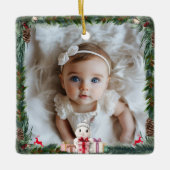 Ornement En Céramique Le premier lapin de Noël-photo-lapin (Devant)