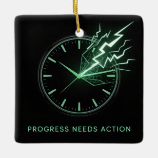 Ornement En Céramique Le progrès nécessite une action
