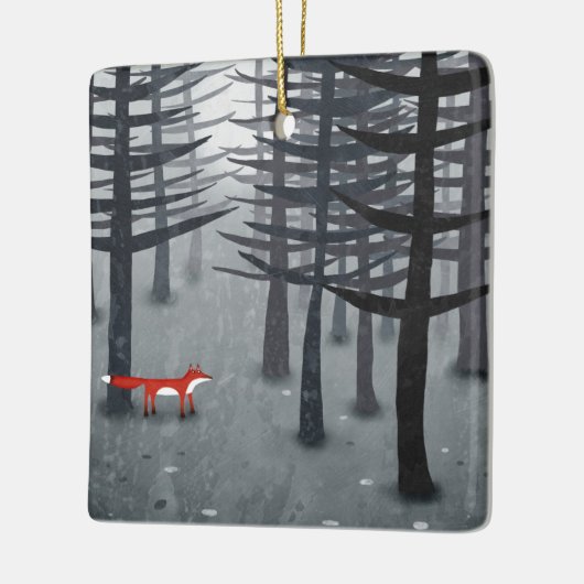 Ornement En Céramique Le renard et la forêt (Gauche)