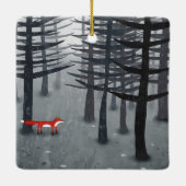 Ornement En Céramique Le renard et la forêt (Dos)