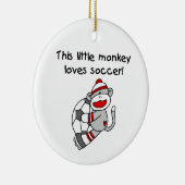Ornement En Céramique Le singe de chaussette aime des T-shirts et des (Droite)