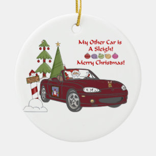 Ornement En Céramique Le Sleigh-Cuivre de Père Noël