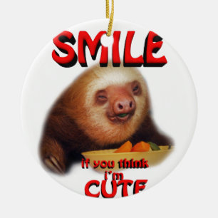 Ornement En Céramique le sourire si vous me pensez suis mignon