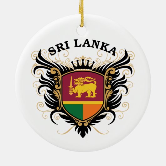 Ornement En Céramique Le Sri Lanka (Dos)