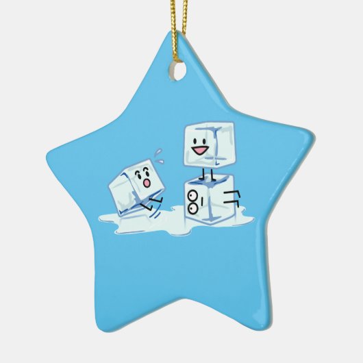 Ornement En Céramique l'eau glaciale de cube en glaçons glissant le (Gauche)