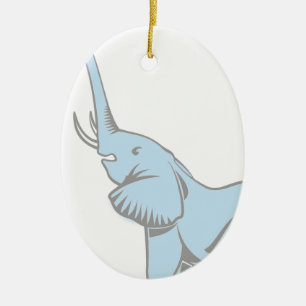 Ornement En Céramique L'éléphant rêve le pendentif