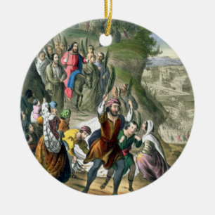 Ornement En Céramique L'entrée triomphale du Christ dans Jérusalem, d'