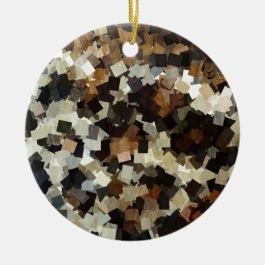 Ornement En Céramique Leopard Style Brown Black Square (Devant)