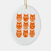 Ornement En Céramique Les 9 vies du chat Emoji (Droite)