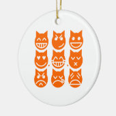 Ornement En Céramique Les 9 vies du chat Emoji (Gauche)