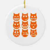 Ornement En Céramique Les 9 vies du chat Emoji (Dos)
