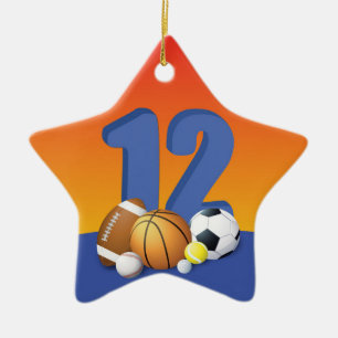 Ornement En Céramique Les bals de sport du 12e anniversaire