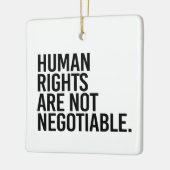 Ornement En Céramique Les droits humains ne sont pas négociables (Gauche)