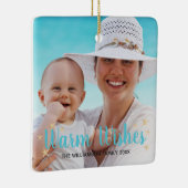 Ornement En Céramique Les étoiles de mer de plage chauffent la photo de (Droite)