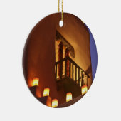 Ornement En Céramique Les farolitos traditionnels éclairent les structur (Droite)