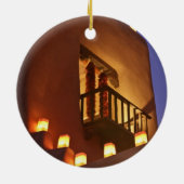 Ornement En Céramique Les farolitos traditionnels éclairent les structur (Dos)