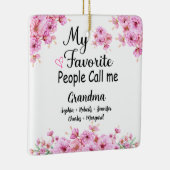 Ornement En Céramique Les gens préférés m'appellent grand-mère | Nom des (Droite)
