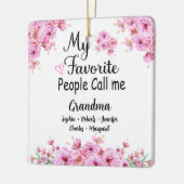 Ornement En Céramique Les gens préférés m'appellent grand-mère | Nom des (Gauche)