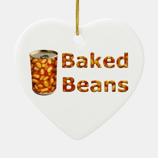 Ornement En Céramique Les haricots cuits peuvent (Dos)