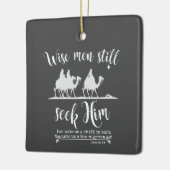 Ornement En Céramique Les Hommes Sages Lui Demandent Encore Noël (Gauche)