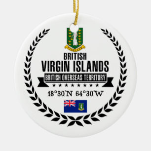 Ornement En Céramique Les Îles Vierges britanniques