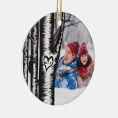 Ornement En Céramique Les initiales découpées sur l'arbre couple Noël de (Droite)