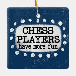 Ornement En Céramique Les Joueurs D'Échecs Ont Plus D'Ornement Amusant
