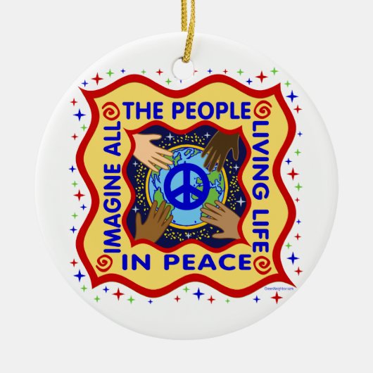 Ornement En Céramique Les Mains de la paix (Devant)