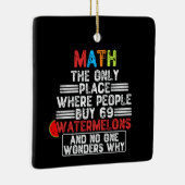 Ornement En Céramique Les Maths Le Seul Endroit Où Les Gens Achètent - L (Droite)