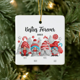 Ornement En Céramique Les meilleurs amis femmes et hommes