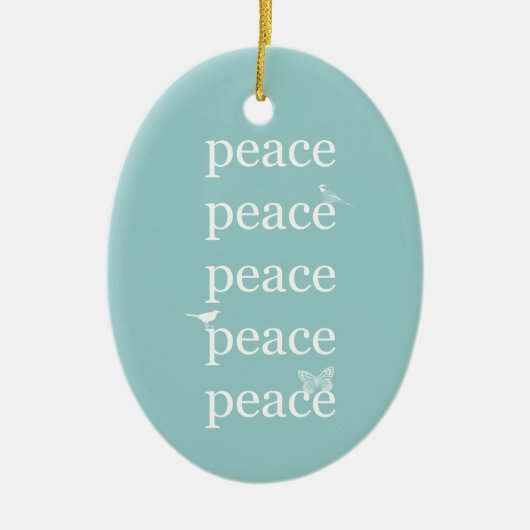 Ornement En Céramique Les oiseaux de paix (Devant)