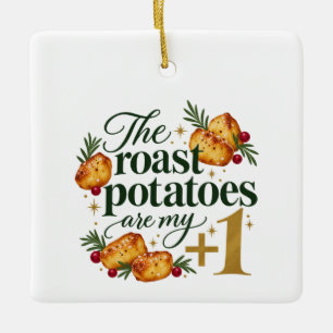Ornement En Céramique Les pommes de terre rôties sont mon plus un Noël