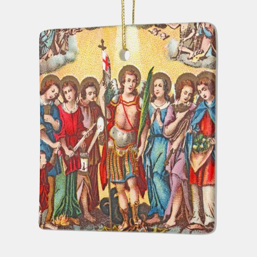 Ornement En Céramique Les Sept Archanges (CP 001; Chromolithographe) (Gauche)