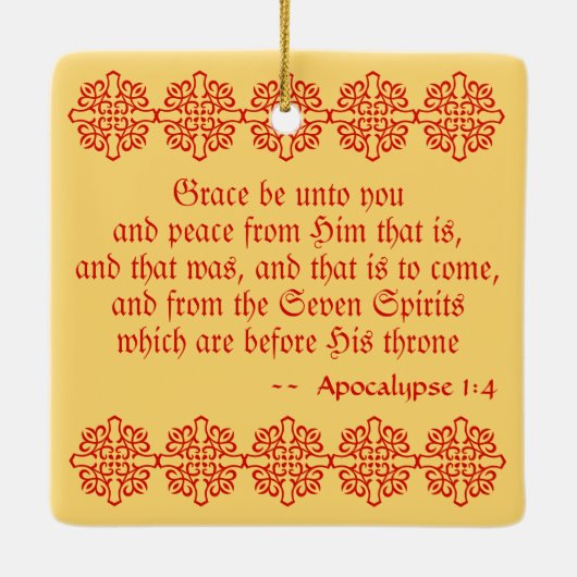 Ornement En Céramique Les Sept Archanges (CP 001; Chromolithographe) (Dos)