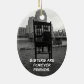 Ornement En Céramique Les Soeurs Sont Des Amis Pour Toujours (Dos)